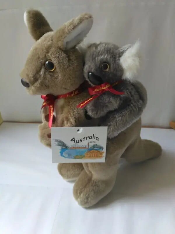 new plush kangaroo toy high quality stuffed kangaroo&koala doll gift about 29cm