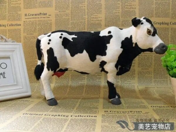 new simulation cow toy lifelike handicraft prop cow doll gift about 30x12x20 cm