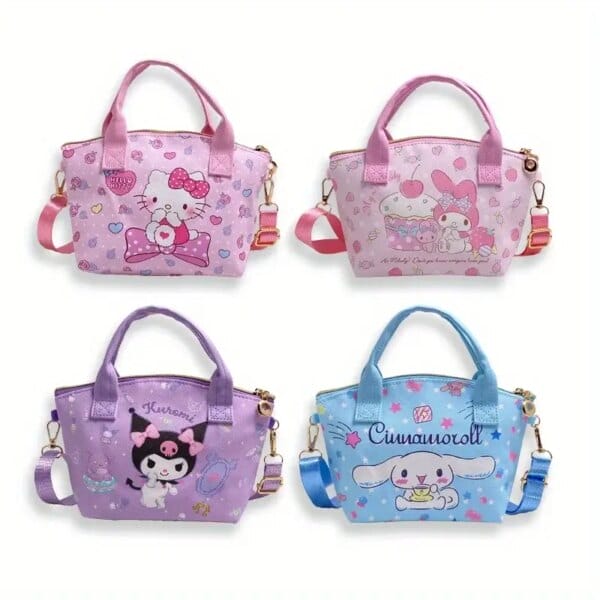 1 pcs Sanrio handbag straddle backpack doll Kuomilina Belle doll Laurel dog HelloKitty makeup bag plush toy doll