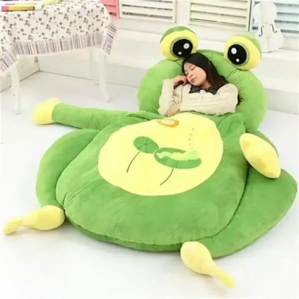 [Funny] Very cute cartoon Sleeping Bag soft animal Cat  Frog Monkey Bear Bed Carpet Tatami Sofa mat Beanbag plush toy kids gift