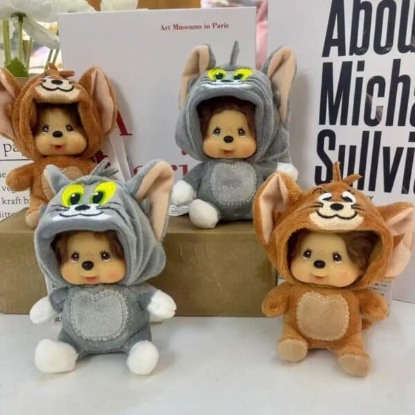 14cm Kawaii Monqiqi Kawaii Toy Keychain Bag Pendant Toy Monkey Plush Doll Kids Cute Gift Christmas Gift New Year Gift