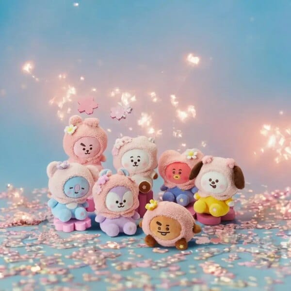 Hot Anime Cartoon Bt21 Cooky Chimmy Plush Toy Y2K Creative New Cute Plush Doll Bedroom Office Ornament Gift for Friends