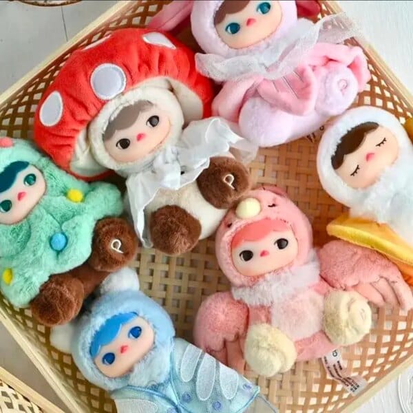 POP MART PUCKY Spirit Forest Party Series Plush Pendant Blind Box Mystery Box Anime Original Figure Model Ornaments Doll Toys