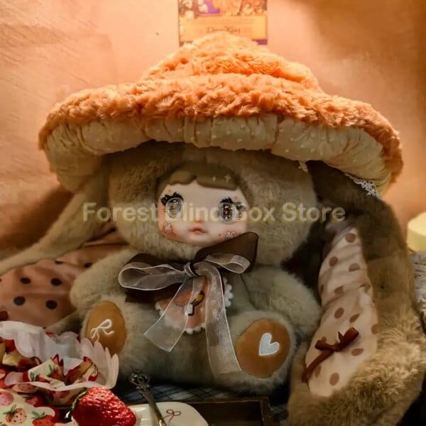 Geniune Nommi Mushroom Hat 400% Cute Plush Rabbit Doll Trendy Blind Box Doll Girl Toy Collectable Decoration Model Birthday Gift