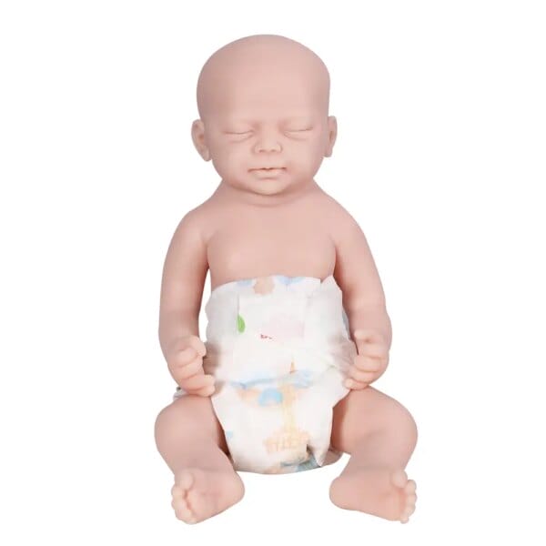 COSDOLL 18inch 2840g Eyes Closed Full Body Silicone Bebe Reborn Baby Dolls Unpainted Unfinished Soft Dolls DIY Blank Toys Kit