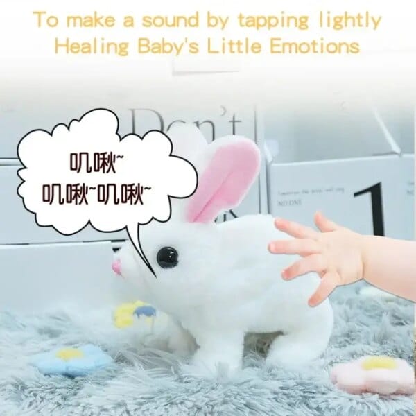 Electric Rabbit Toy Cat Play Automatic Escape Robot Vibration Crawling Battery Powered Plush Simulation Pet Interactive Toy