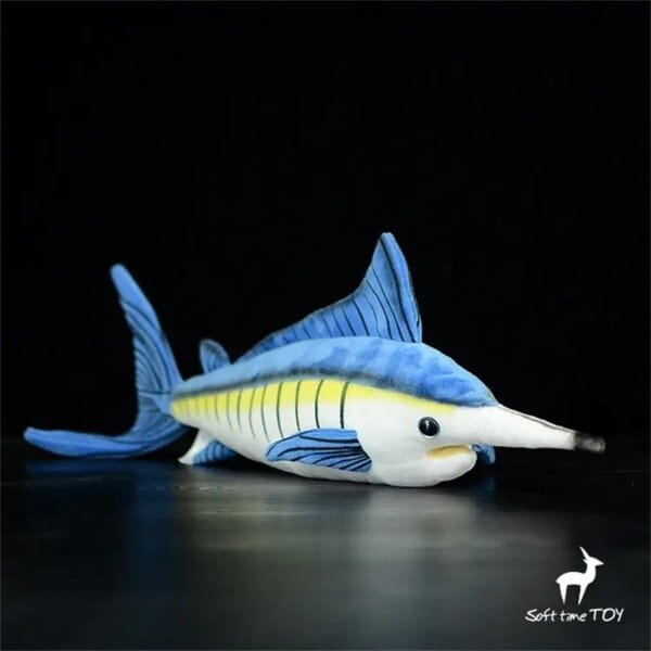 Marlin Fish High Fidelity Anime Cute Plushie Blue Marlin Plush Toys Lifelike Animals Simulation Stuffed Doll Kawai Toy Gifts Kid