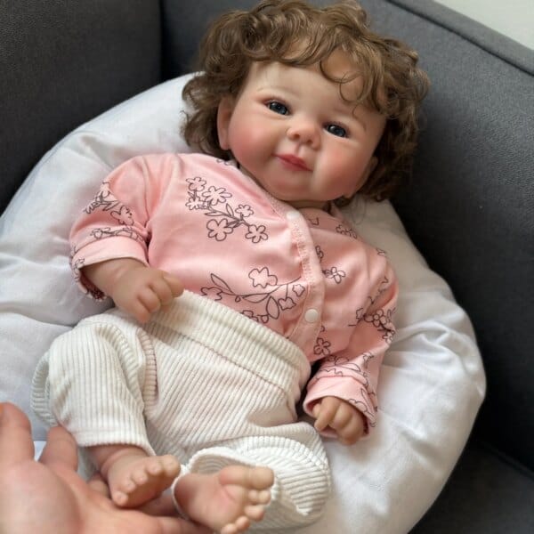 48CM Juliette Soft Cloth Body Reborn Doll Real photos Newborn Lifelike Toddler 3D Skin with Visible Veins Hand-Rooted Hair