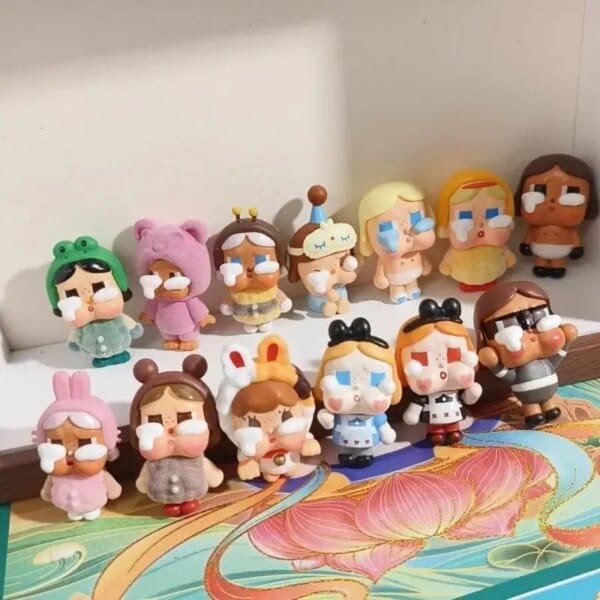 Mini Popmart Crybaby Tear Factory Blind Box Series Plush Toy Multi Color Doll Cute Desktop Ornament Mystery Box Peripheral Gifts