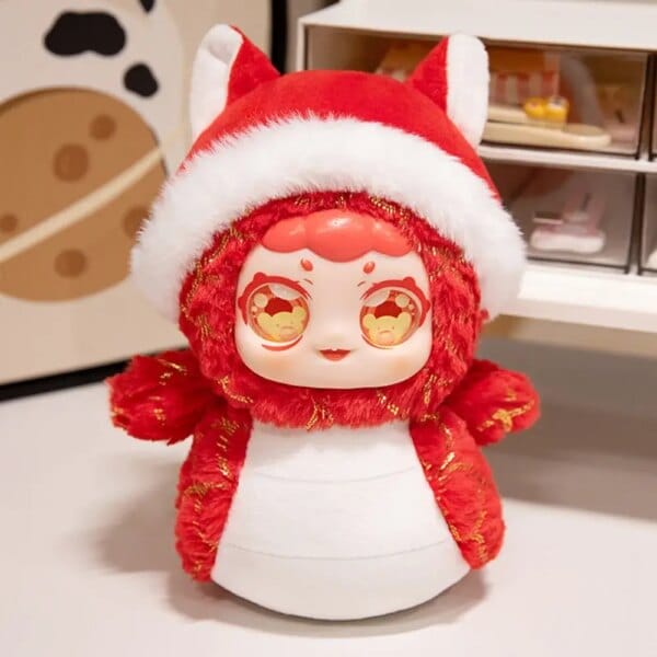 PP Cotton Snake Year Plush Toy Big Eyes Good Luck Snake Year Mascot Plush Doll Chinese Style Soft Lucky Snake Plush Doll