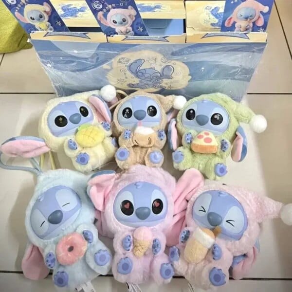 New Miniso Disney Stitch Eat, Sleep Series Vinyl Blind Box Pendant Cute Doll Mystery Box Toy Plush Doll Kids Holiday Gift