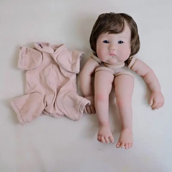 20inch Unfinished Already Painted Reborn Doll Kit An Ming Baby Cute DIY Doll Parts