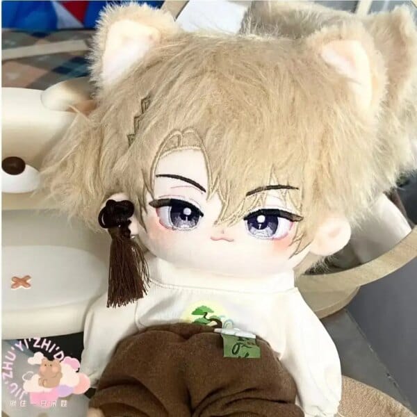 20cm NIJISANJI Luca Kaneshiro Cosplay Soft Plush Stuffed Doll Body Handsome Boy Cartoon Dress Up Cotton Stuffed Toys Gift