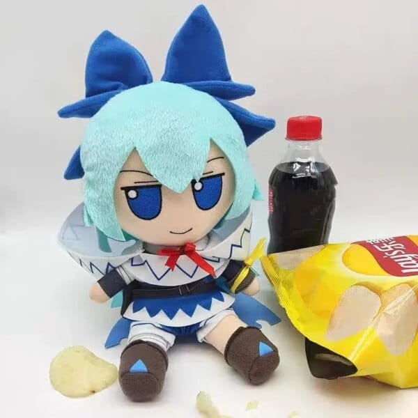 New 20cm TouHou Project Cirno Plush Toys Cute Soft Stuffed Animal Fumo Cosplay Dolls For Kid Birthday Christmas Gift