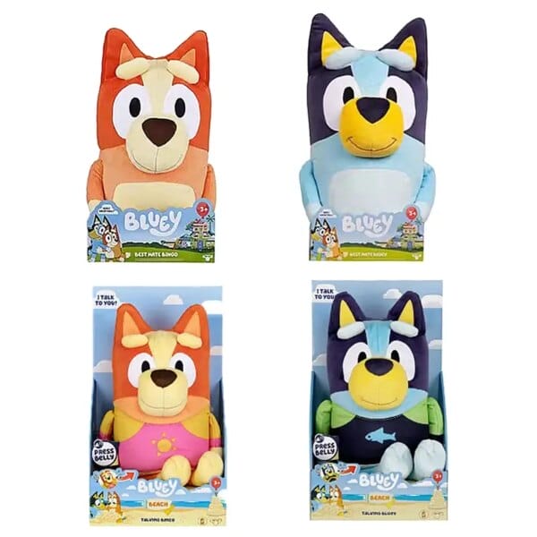 New Bluey And Bingo Plush Toys 30CM Anime Cartoon Vocalizable Music Stuffed Plush Doll Toys Birthday Gift For Children