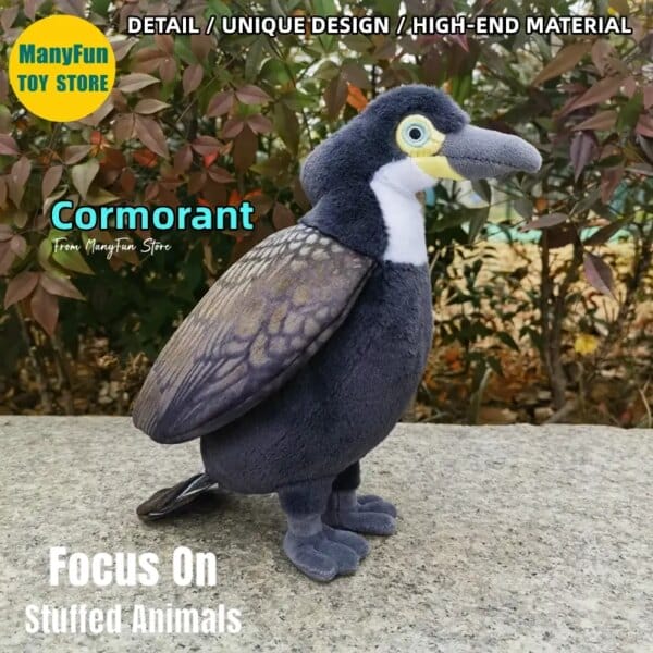 Cormorant Plush Toy High Fidelity Pelican Plushie Osprey Peluche Lifelike Stuffed Animals Simulation Pelican Doll Toy Gifts