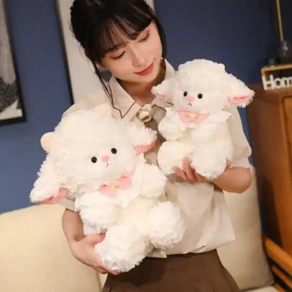Creative Cartoon Sheep Plush Doll Fluffy Soft Lamb Plush Toy Simulation Cute Animal Fluffty Doll Christmas Toy
