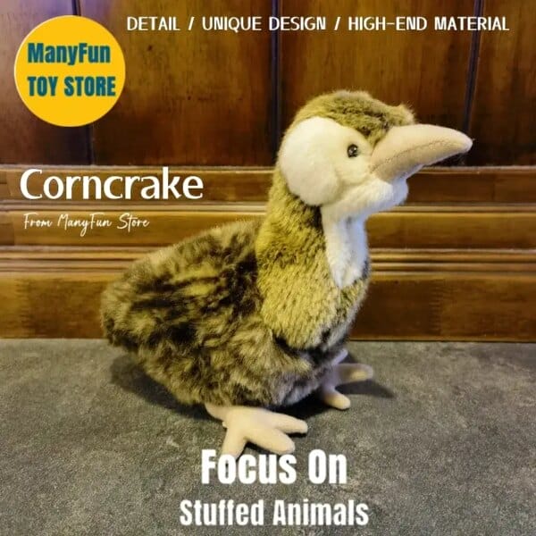 Realistic Corncrake Plush Toy High Fidelity Crake Bird Plushie Water Rail Peluche Lifelike Stuffed Animals Simulation Doll Toys