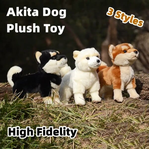 Japanese Akita Dog High Fidelity Anime Cute Plushie Shiba Inu Plush Toys Lifelike Animals Simulation Stuffed Doll Kawai Toy Gift