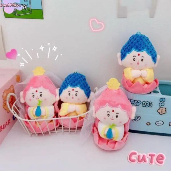 Fashion Shakyamuni Buddha Plush Pendant Cartoon Creative Buddha Stuffed Doll Funny Stuffed Buddha Plush Toy Accessory