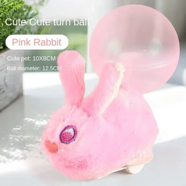 Cute Simulation Plush Rabbit Hamster Running Ball Toys Baby Learning To Crawl Turn Ball Electric Plush Pet Interactive Toy Gifts