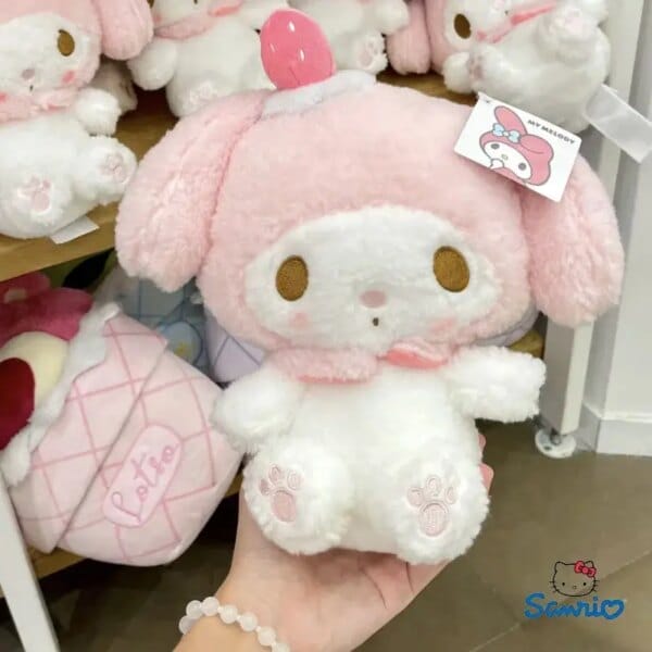 Sanrio My Melody Cinnamoroll Plush Cute Cartoon Toy Girl's Companion Doll Sofa Pillow Room Ornaments Plush Doll Holiday Gifts