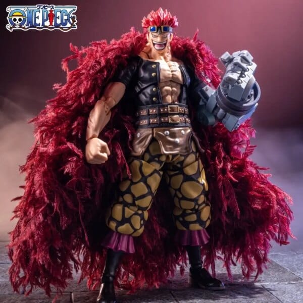 One Piece Anime Supernova Eustass Kid Shf New Red Plush Cloak Handmade Clothes Is Suitable for 1/12 Size Movable Humanoid Toys