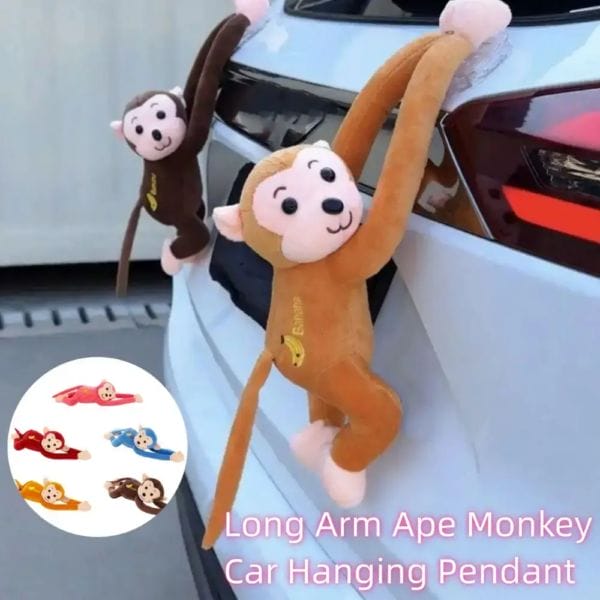 Long Arm Ape Car Pendant Quick Release Creativity Hanging Monkey Gibbon Monkey Plush Toys Car Accesorios Monkey Doll Pendant