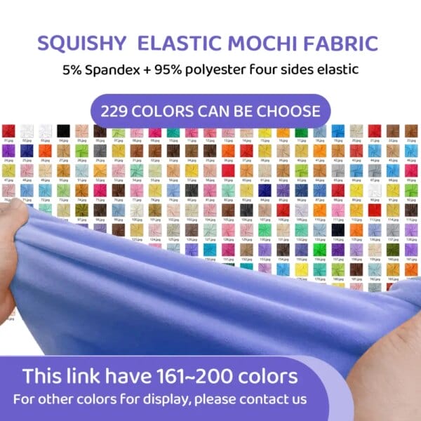Color 161~200 Stretch Mochi Smooth Minky Fabric Hopen 95% Polyester 5% Spandex Stretch 4 Side Plush Fabric For Diy Sewing Toy