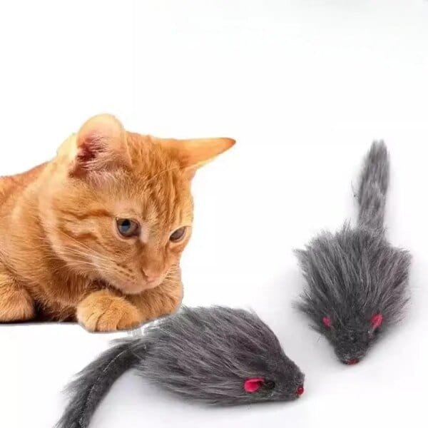 1/2/5PCS Cat Mouse Toys Rattle Mouse Cat Funny Toy Assorted Interactive Cat Toys for Indoor Kitten Cats Catch Play Mouse Toy