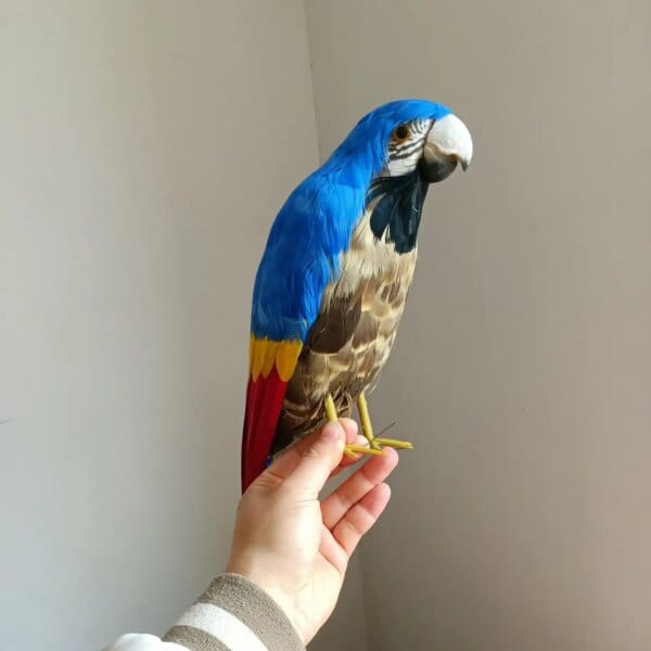 new blue simulation foam and feather parrot model garden decoration gift about 42cm b2620