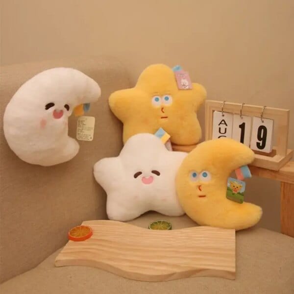 8 Inches Kawaii Plush Doll Stuffed Doll Moon Star Doll Fluffy Toy Soft Sleeping Pillow Kid's Gift Home Decoration
