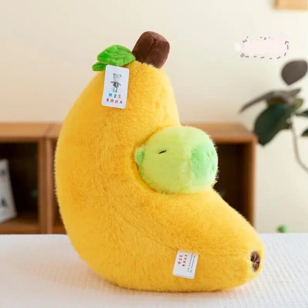 35cm Simulation Banana Capybara Plush Doll Cloth Doll Cartoon Banana Capibara Doll Soft Cute Doll Capibara Anime Fluffty Toy