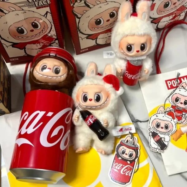 New Labubu The Monsters Coca Cola Series Blind Box Plush Toys Cute Vinyl Faced Doll Figure Keychain Pendant Toy Decorative Gifts