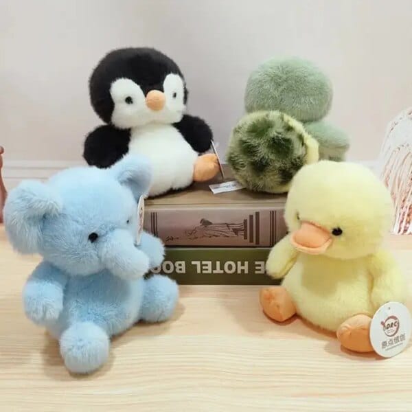 Dinosaur Little Bear Plush Toy Pet Cute Elephant Plush Doll Cartoon Soft Animal Squirrel Doll Kids Birthday Christmas