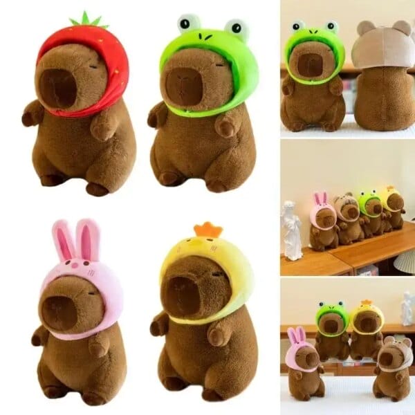 23CM Plush Toy Capybara Dolls Stuffed Animal Toy Adult Office Displaying Dolls DXAD