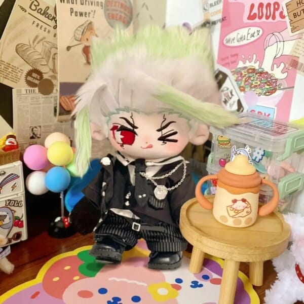 20cm Anime shigami Senkuu Handsome Attribute Cosplay Soft Plush Doll Body Dress Up Stuffed Plushie Toys Dolls Xmas Gifts