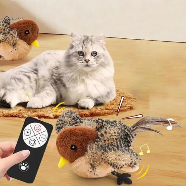 Flapping Bird Cat Toy Interactive Cat Exercise Plush Toys Flapping Bird Toy Stimulate Hunting Instincts Remote Control USB