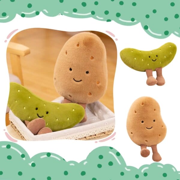 Potato Plush Doll Vegetable Soothing Doll Cute Kittly Pet Toy Home Diy Decoration Cat Gift