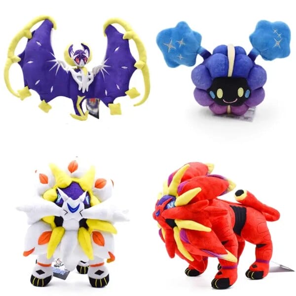 Original Pokemon Lunala Cosmog Solgaleo Plush Toys Pokemon Sun and Moon Anime Figure Plush Doll Soft Stuffed Japan Cartoon Gifts