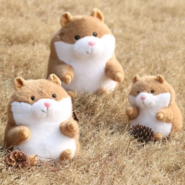 20/25/30cm Cute Soft Plush Stuffed Hamster Doll Figure Simulation Cartoon Pet Hamster Plush Toy For Children Soothing Toys Gifts