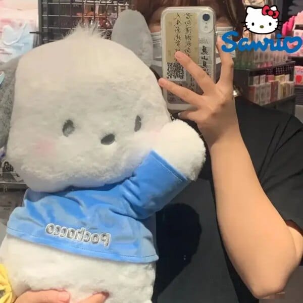 Sanrio Pochacco Plush Toys 50cm Large Size Pochacco Stuffed Plushie Doll Kawaii Anime Sofa Pillow Cushion Kids Toy Gift