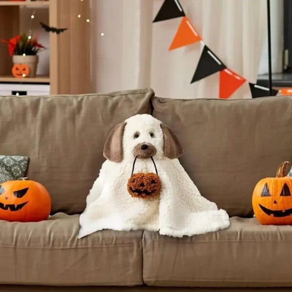 New Soft Halloween Pumpkin Pillow Bat Doll Dog Ghost Plush Toy Gift Stuffed Animal Ghost Pumpkin Pillow Kids