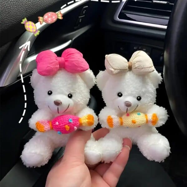 Plush Cartoon Doll Car Turn Signal Decoration Toy Cute Bear 8 Cm Trendy Decoration Personalized DIY Car Interior Decoration Orna
