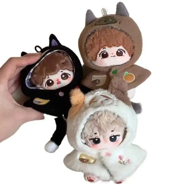 Small Cloak 10cm Doll Clothes Animal Theme Clothes Outfit Cotton Doll Clothes Dress Up Kawaii Doll Cat Cloak DIY Toy