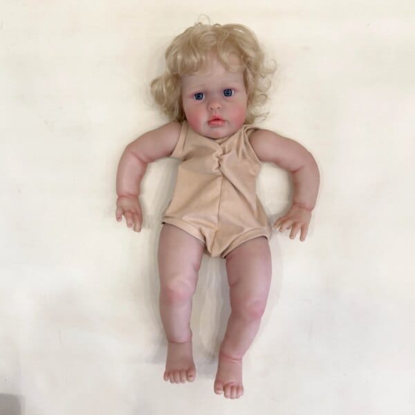 24inch Reborn Doll kit Ellie painted Doll kit Unfinished Doll parts with Hand Rooted Hair Lifelike