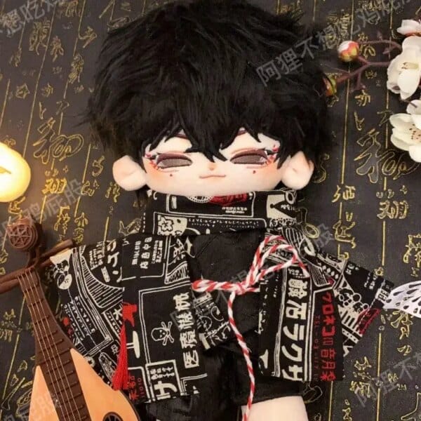 No attributes Kpop Star Idol Onmyoji Shikigami かみ Pharmacist Black Hair Stuffed Plushie 25cm Plush Doll Body Toy XY Sa