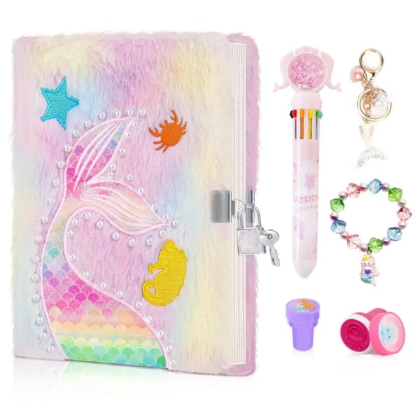 Plush Secret Diary for Girls with Lock Secret Notebook with Pen Toys Writing Set School Notebooks Christmas Gifts for Girls