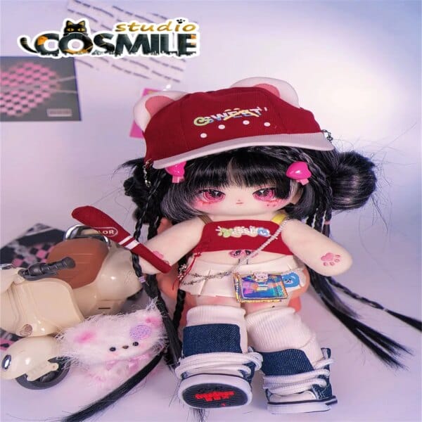 Kpop Star Idol Gal Hot Girl Fashion Y2K Abby Style Baseball Skirt Stuffed Plushie 20cm 25cm 30cm Plush Toy Doll Clothes Clothing