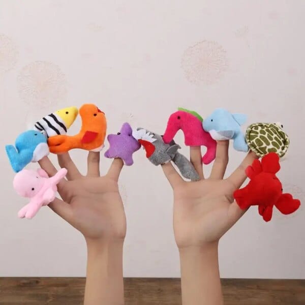 Narrating Animal Hand Puppet Doll Finger Puppet Toy Set Parent-Child Storytelling Marine Organism Hand Puppet Montessori Toys